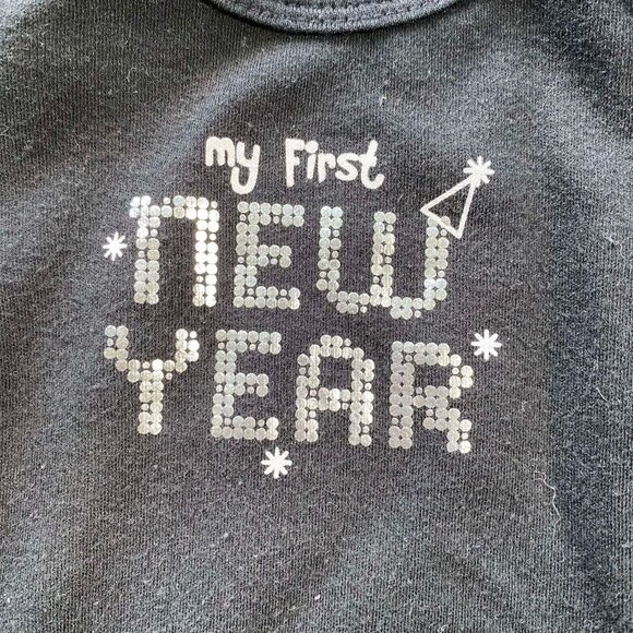 0-3 Month New Year Onesie - Picture 3 of 4